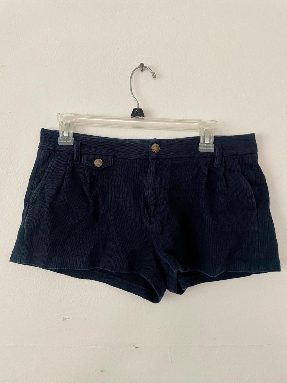 Rag & Bone Navy Sailor Button-Front Casual Shorts